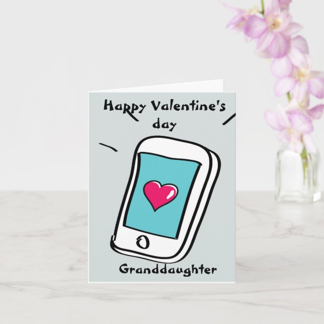 Happy Valentine's day Granddaughter Card (Orchid)