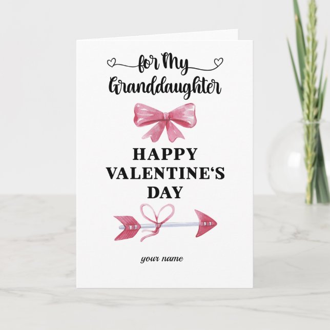Happy Valentine's Day Granddaughter Card (Front)