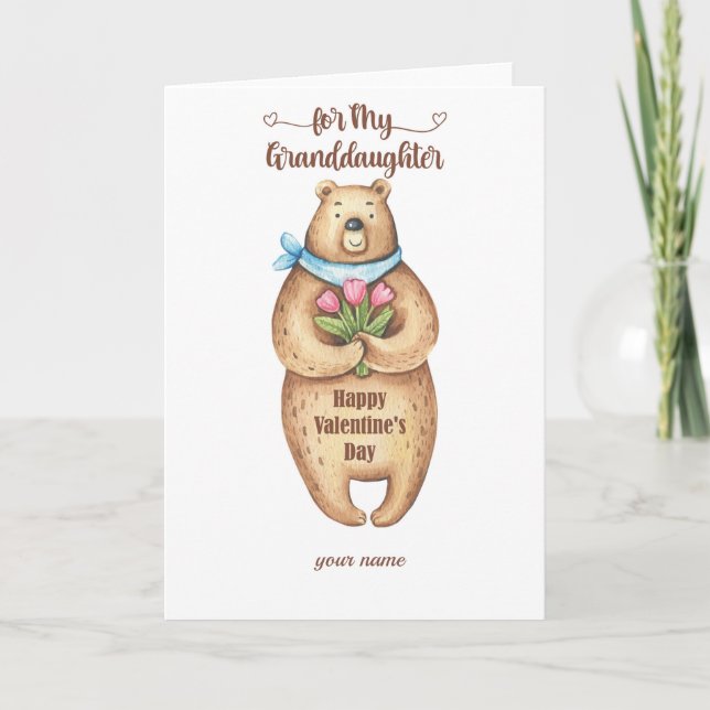 Happy Valentine's Day Granddaughter Card (Front)