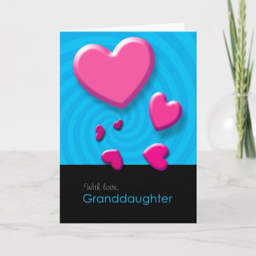 Happy Valentines Day Granddaughter Greeting Card
