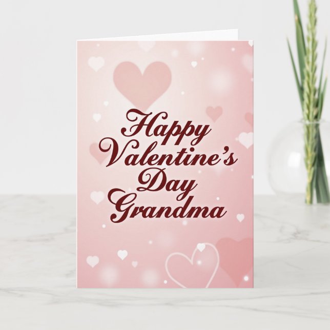 Happy Valentines Day Grandma Love Card (Front)