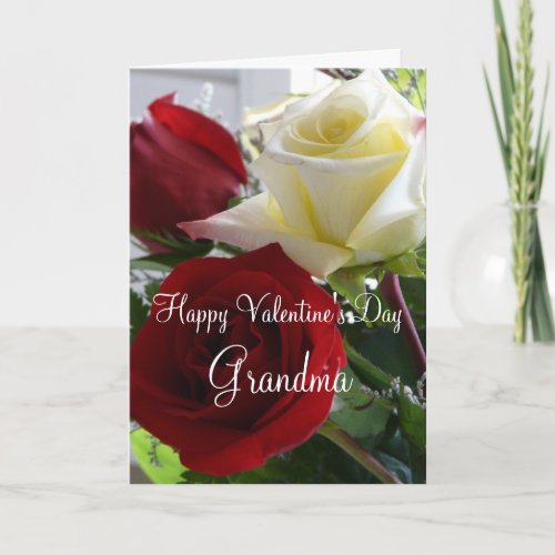 Happy Valentines Day Grandma OR Grandpa Holiday Card