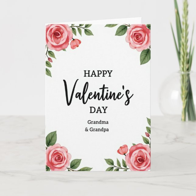 Happy Valentines Day Grandparents Card (Front)