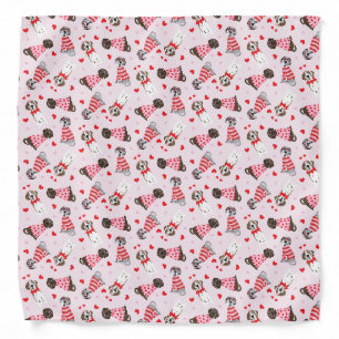 Happy Valentines Day Great Dane Dogs Bandana