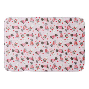 Happy Valentines Day Great Dane Dogs Bath Mat