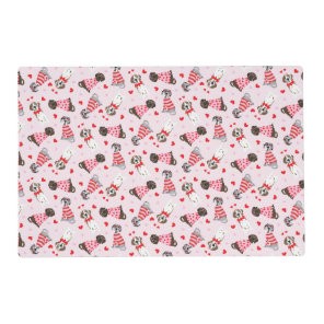 Happy Valentines Day Great Dane Dogs Placemat