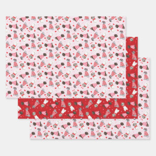 Happy Valentines Day Great Dane Dogs Wrapping Paper Sheets