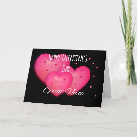 Happy Valentine's Day Great Niece Holiday Card