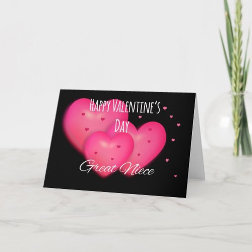 Happy Valentines Day Great Niece Holiday Card