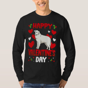 Happy Valentines Day Great Pyrenees Heart Love Ani T-Shirt