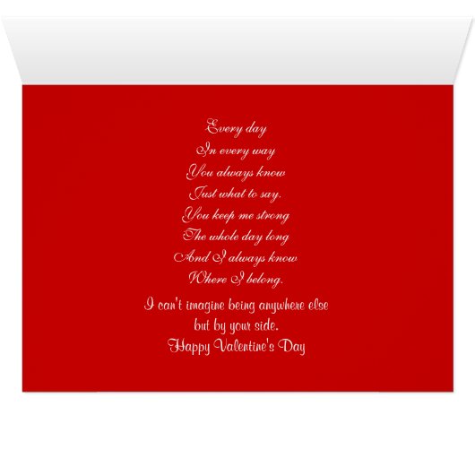 Happy Valentine's Day greeting card (Inside Horizontal (Bottom))