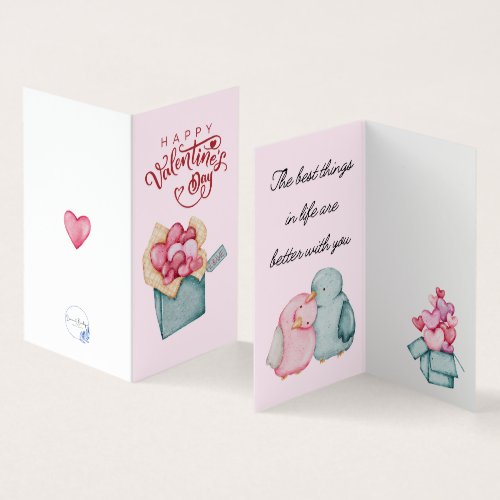 Happy Valentines Day Greeting Card Box of Hearts