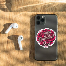 Happy Valentine's Day Hand-Lettered Design