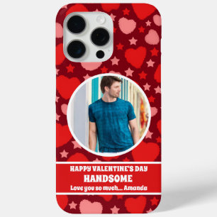 Happy Valentine's Day Handsome Personalized Photo iPhone 15 Pro Max Case
