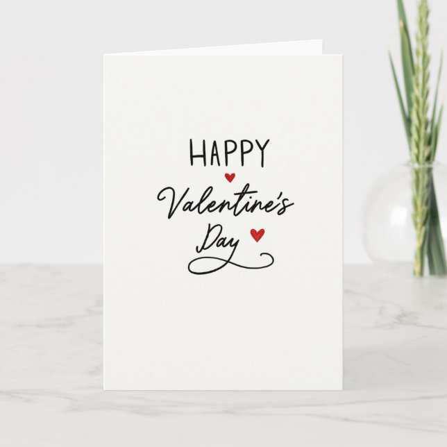 Happy Valentines Day Handwritten Card (Front)