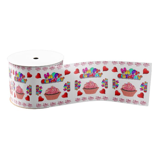 Happy Valentine's Day Happy Birthday Ribbon (Spool)