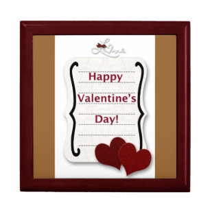Happy Valentine's Day Heart2Heart Love Note Keepsake Box