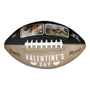 Happy Valentine's Day Heart 2 Photos Football