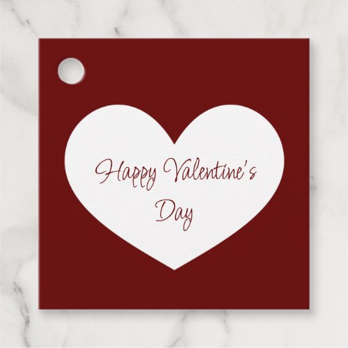 Happy Valentines Day Heart Cute Red  Favor Tags