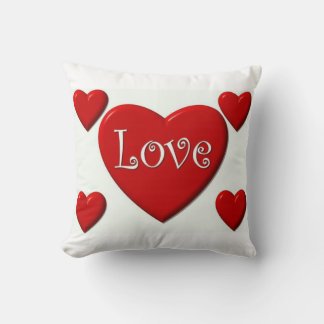 Happy Valentine's Day Heart Design Throw Pillow