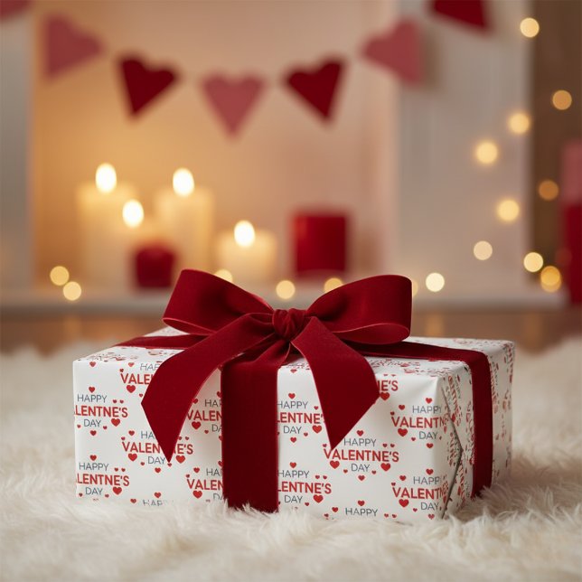 Happy Valentine's Day Heart Gift Wrap (Happy Valentine's Day Heart Gift Wrap)