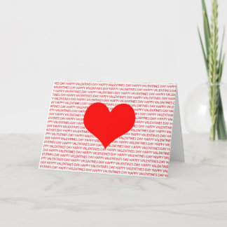 Happy Valentines Day Heart Holiday Card