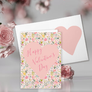 Happy Valentines Day heart Holiday Card