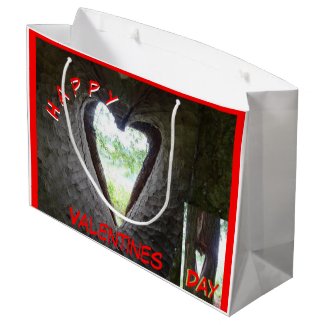 Happy Valentines Day Heart in Tree Gift Bag
