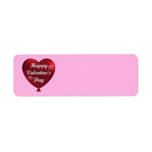 Happy Valentine's Day Heart Label