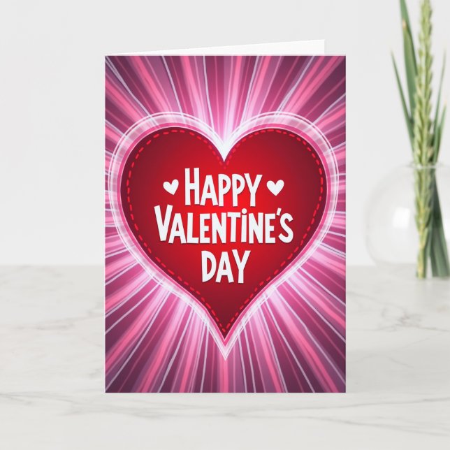 Happy Valentines Day Heart Love Card (Front)