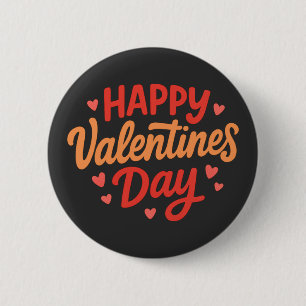 Happy Valentines Day Heart Love Greeting Button