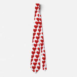Happy Valentine's Day Heart Message Tie