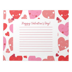 Happy Valentine's Day Heart Notepad