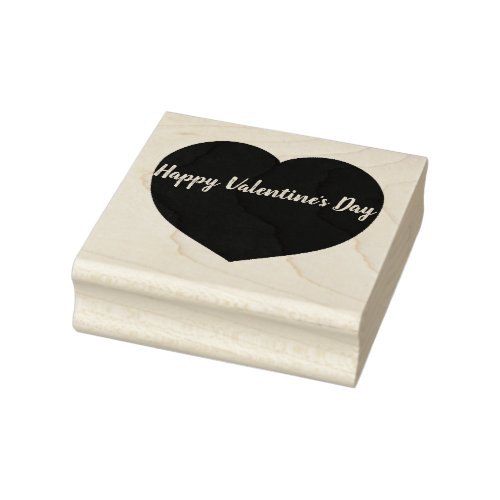 Happy Valentines Day Heart Rubber Stamp
