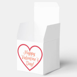 Happy Valentines Day Heart Shaped Logo Favor Boxes