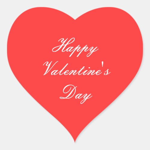 Happy Valentines Day  Heart Sticker