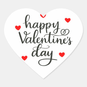 Happy Valentine's Day Heart Sticker