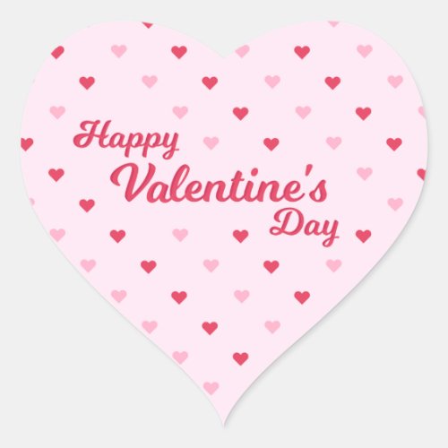 Happy Valentines Day Heart Sticker