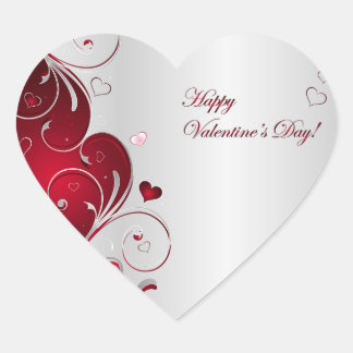 Happy Valentine's Day Heart Sticker