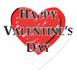 Happy Valentine's Day Heart Sticker
