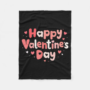 Happy Valentines Day Heart Teacher Funny Matching Fleece Blanket