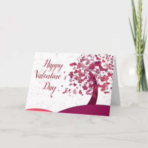 Happy Valentine's day Heart Tree Card