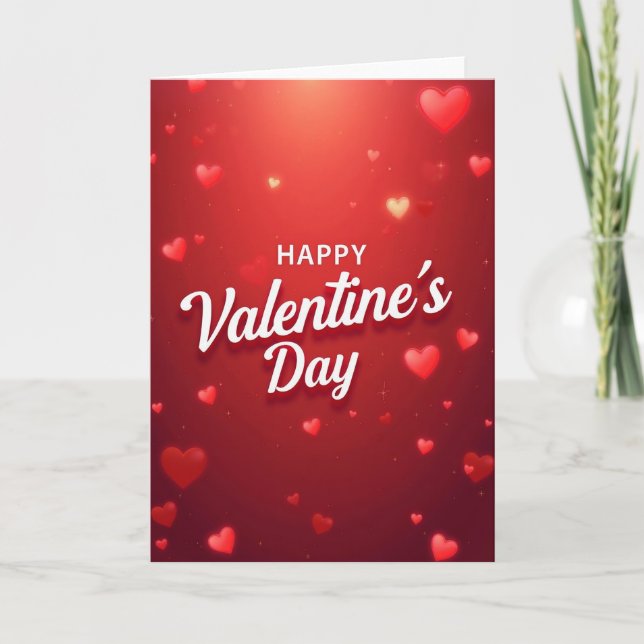 Happy Valentines Day Heartfelt Card (Front)