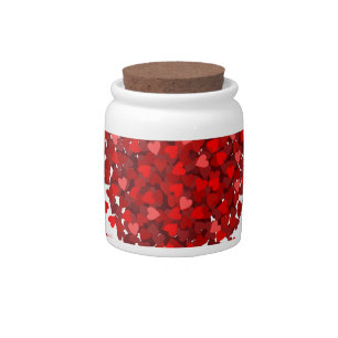 happy valentines day hearts candy jar