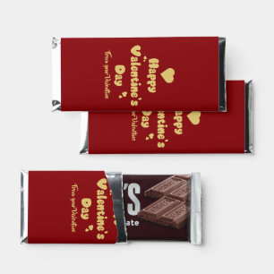 Happy Valentine's Day Hearts Cute Hershey Bar Favors