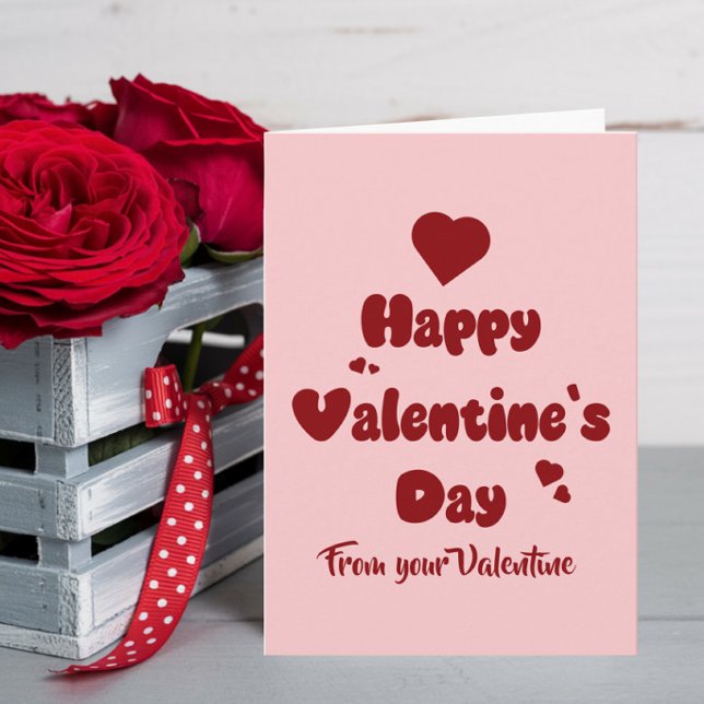 Happy Valentine's Day Hearts Cute Holiday Card (Creator Uploaded)