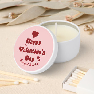 Happy Valentine's Day Hearts Cute Mini Candle Favors
