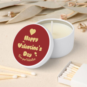 Happy Valentine's Day Hearts Cute Mini Candle Favors