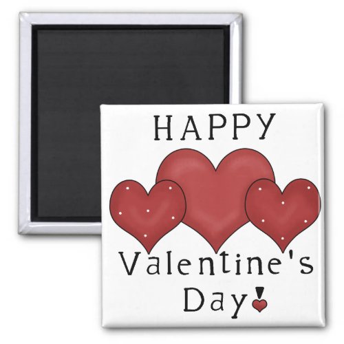 Happy Valentines Day Hearts D7 _ Frig Magnet