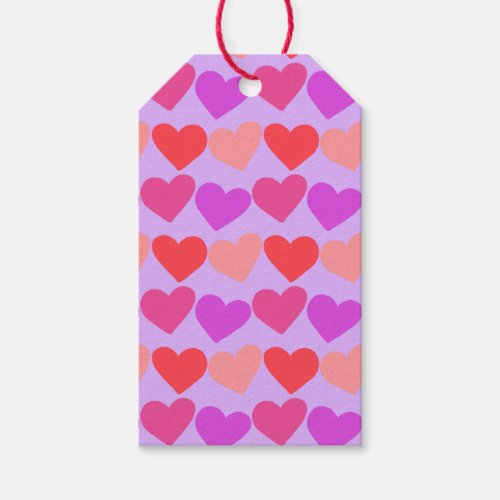Happy Valentines Day Hearts Groovy Retro CUSTOM  Gift Tags